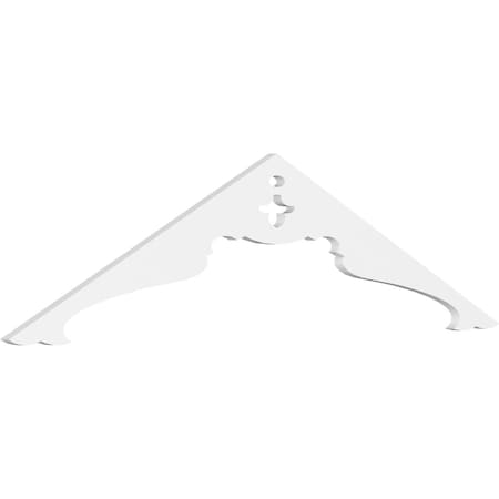 Ekena Millwork Pitch Heath Architectural Grade PVC Gable Pediment, 60"W x 15"H x 1"P (6/12) GPP060X015X100HEA